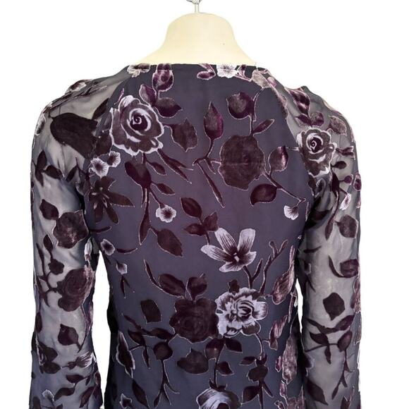STARING AT STARS Urban Outfitters Velvet Floral Applique Mini Dress SZ S - Picture 8 of 13